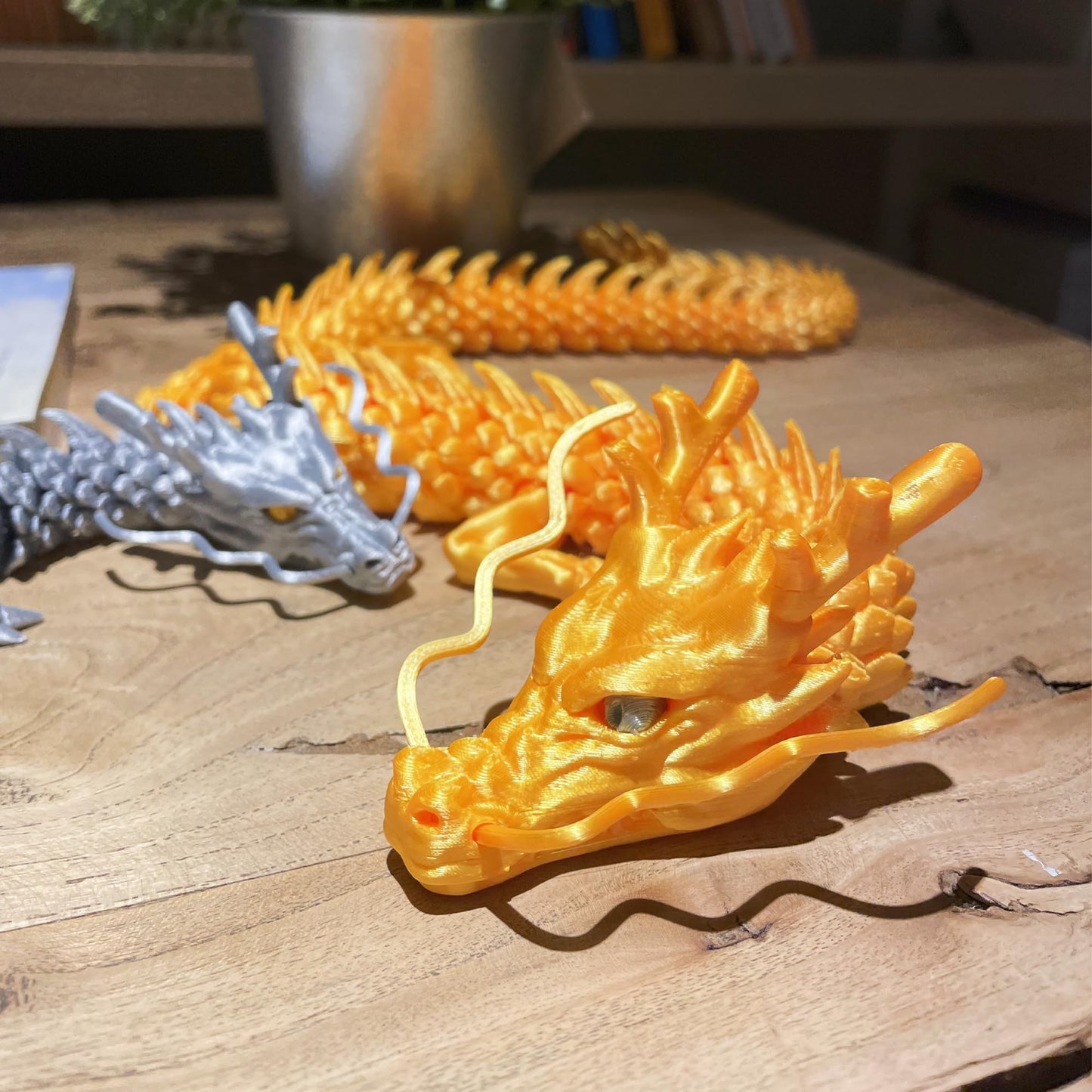 Whattiho 3D Printed Dragon Articulated Fidget Toy - Posable Flexible Dragon Toys For Car Decoration And Ornament Figures