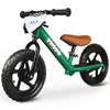 KRIDDO Toddler Balance Bike, 12 Inch, Carbon Steel, Green, Ages 18 Months to 5 Years, Includes Custom Plate & Stickers