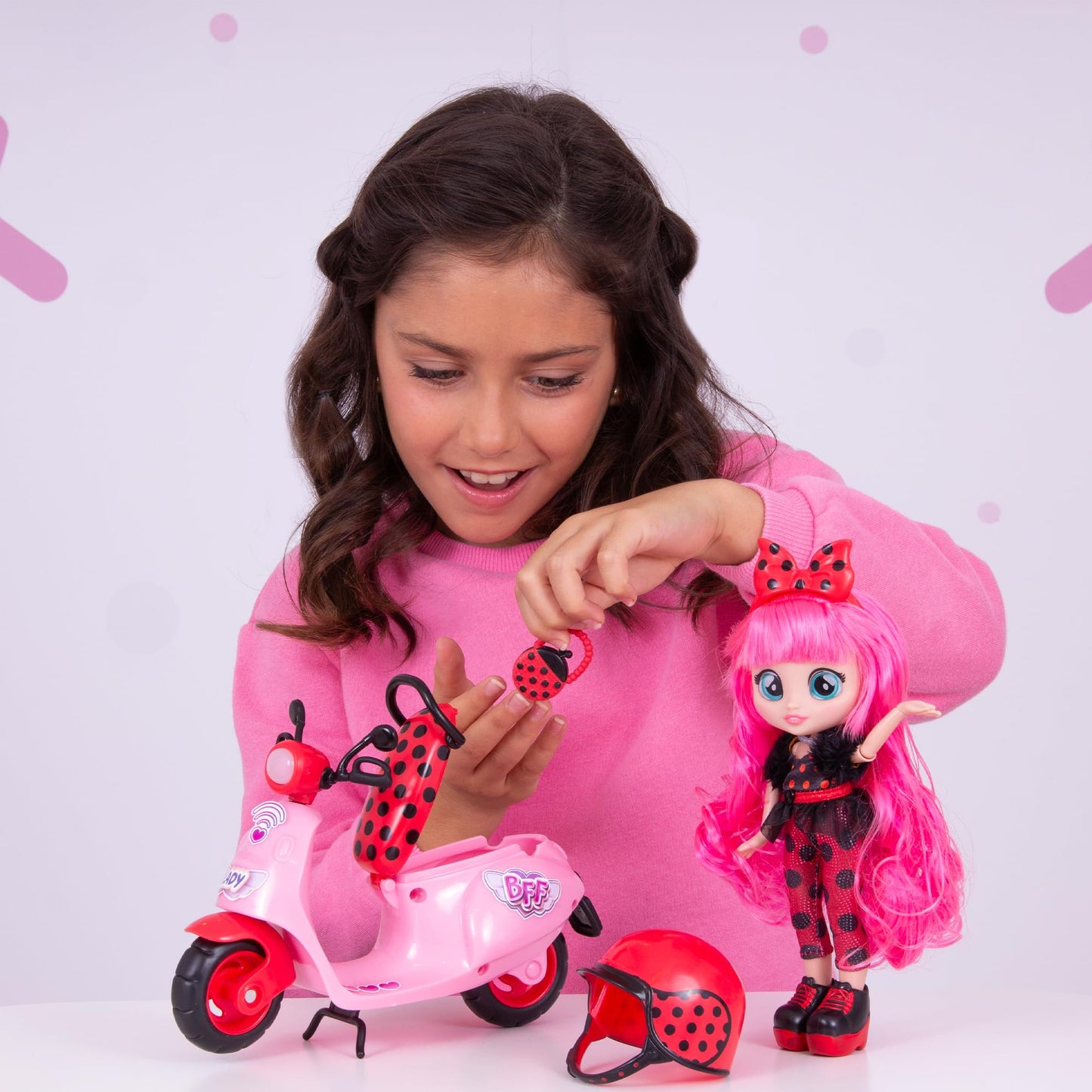 Cry Babies BFF Scooter - 7.8 Inch Multicolor Doll for Girls & Boys Ages 5+ - Model 911123, Plastic Material