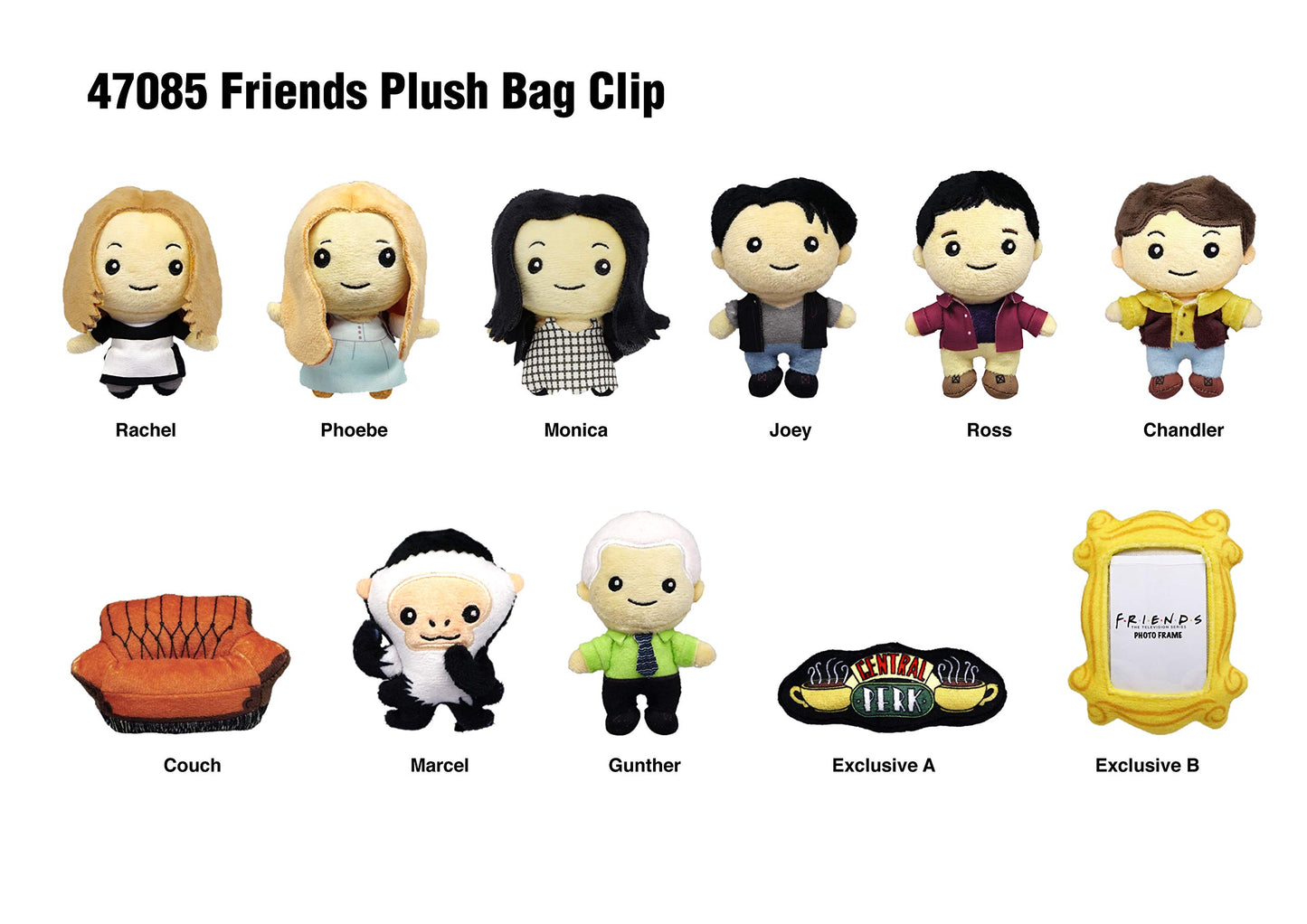 Friends Plush Bag Clip Blind Bag (One Random Bag Clip Per Purchase)