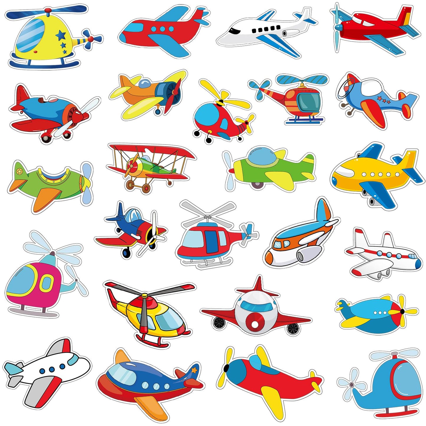Harloon 500 Pcs Aircraft Stickers Cute Cartoon Plane Stickers for Water Bottles Bicycle Laptop Refrigerator Luggage Computer Mob