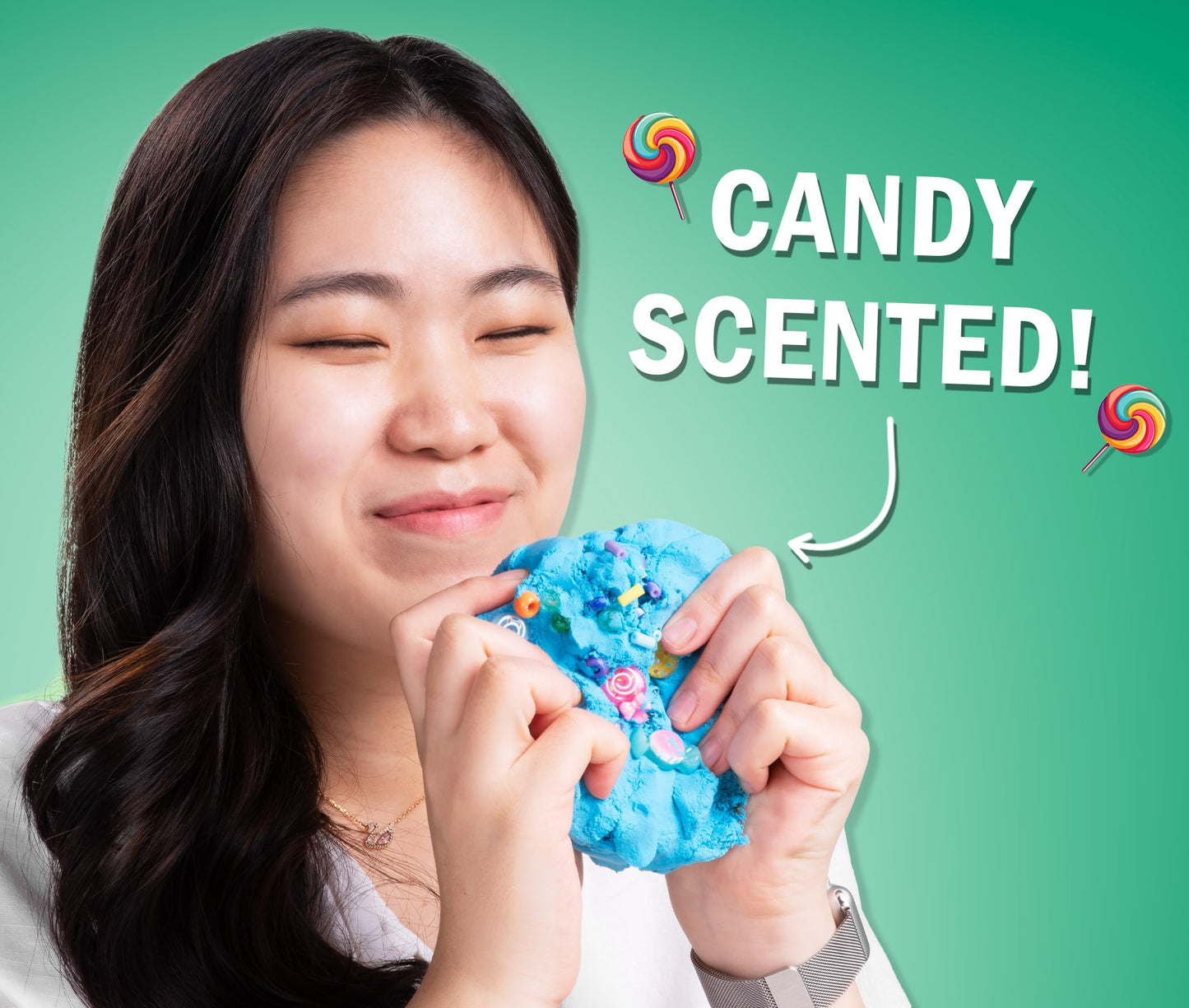 Crazy Aaron'S Slime Charmers® - Lollipop Shop - Fluffy Blue Cloud Slime, Sensory Toys For Kids - Creative And Endless Fun, Stress Relief Therapy, Gifts For Girls And Boys - Made In Usa