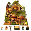 OZJAY Miniature House Kit DIY Wooden Dollhouse Miniature Kit Dollhouse Kit Mini House Building Kit for mature-themed Teen Forest Adventure