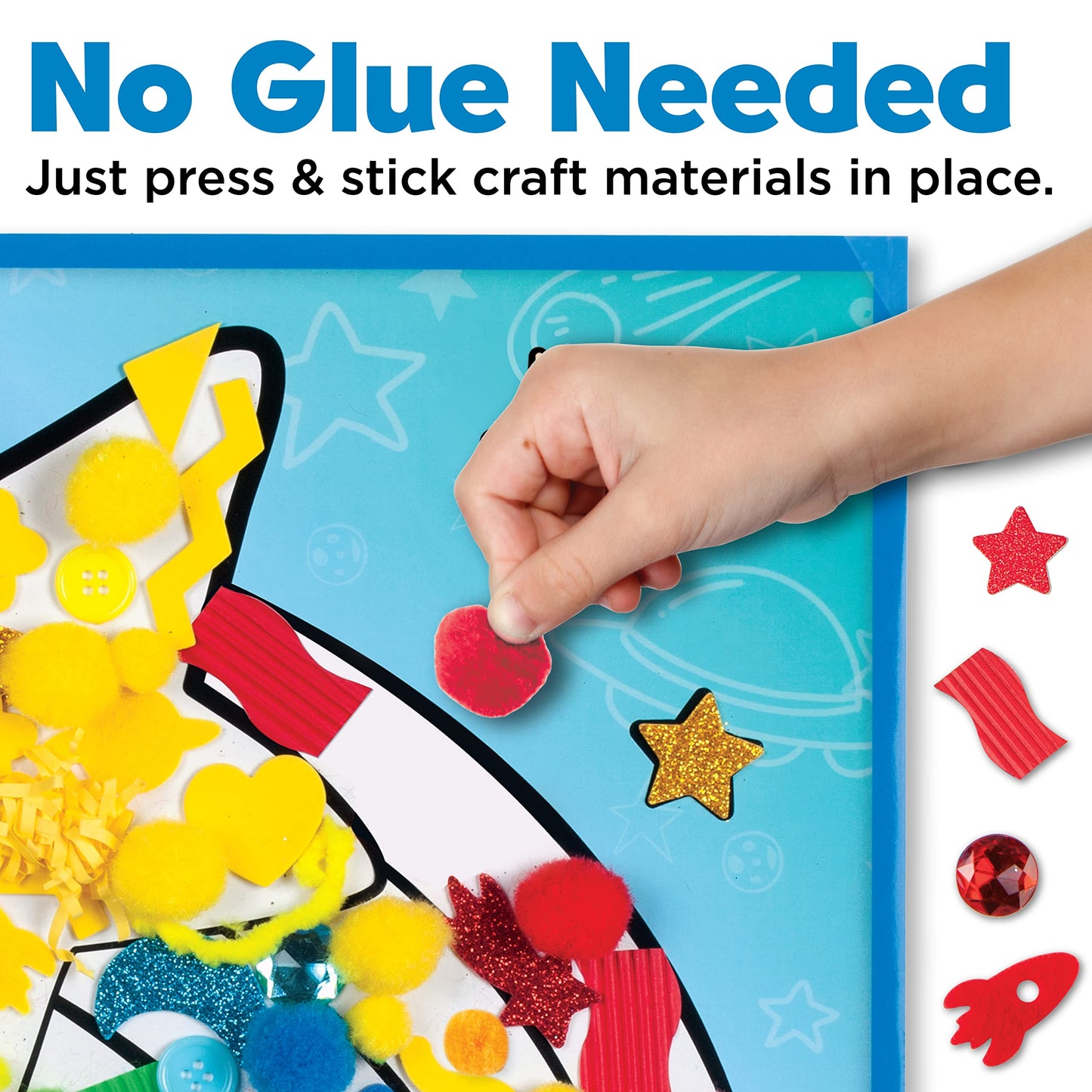 Creativity For Kids Sticky Wall Art: Star - Toddler Learning Toys. Crafts For 3 Year Olds, Preschool Crafts