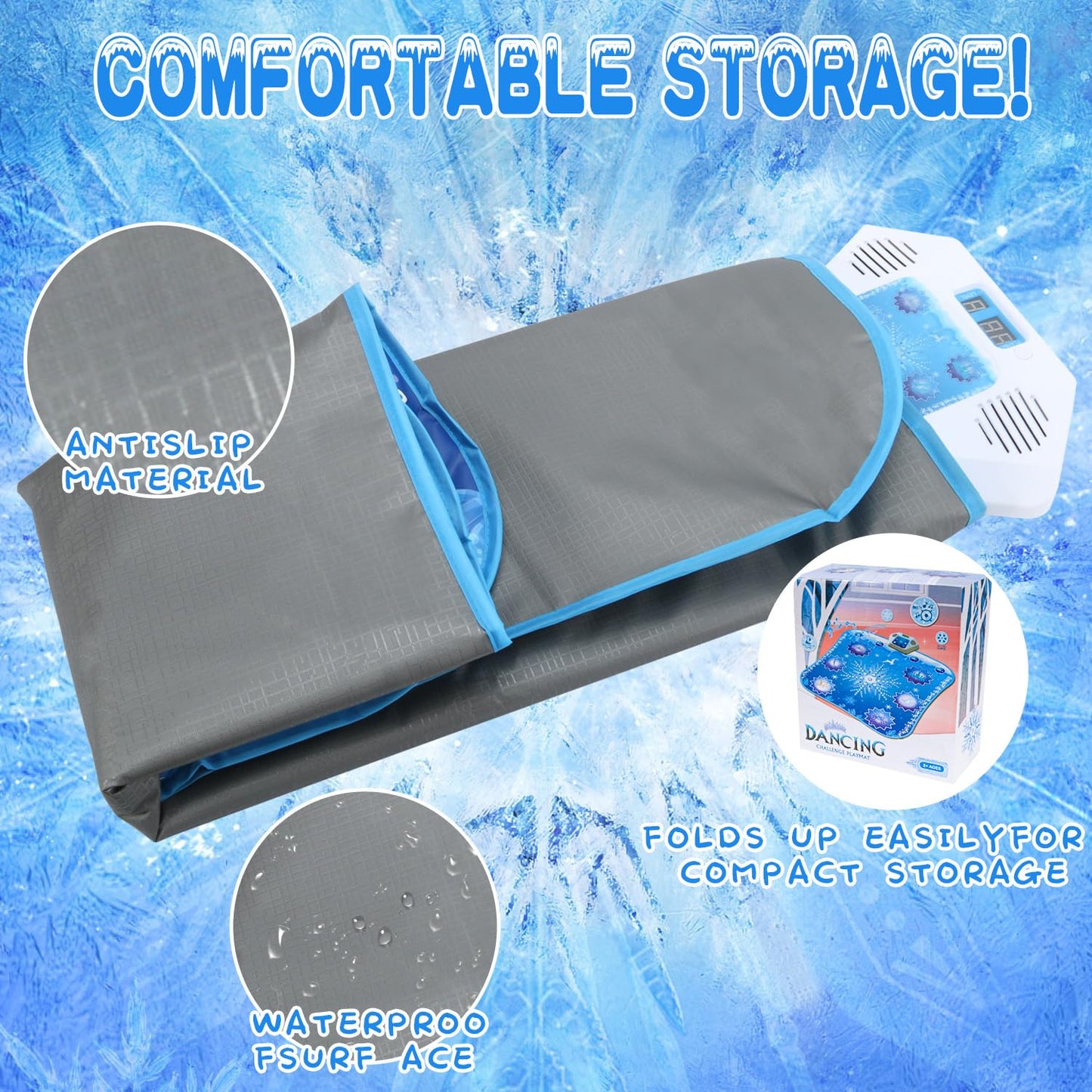 Frozen Toys Dance Mat For Girls - Electronic Dance Mat With Wireless Bluetooth For Children,Light Up Led Kids Musical Mat, Dance