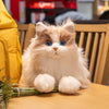 Chongker Weighted Stuffed Animals - Realistic Cat Stuffed Animal Soft and Cuddly Plush with Realistic Details for Kids and Cat Lovers 3LB