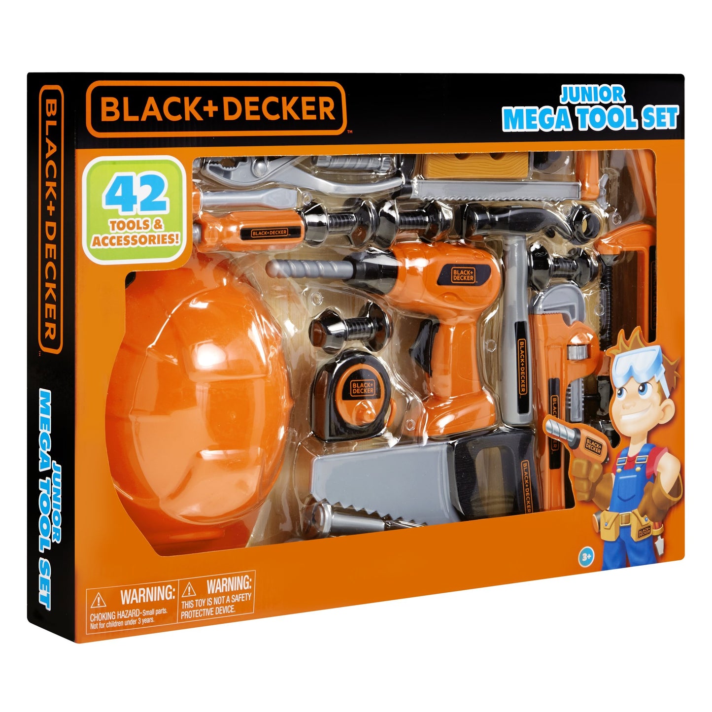 BLACK+DECKER Junior Kids Tool Set - Mega Tool Set with 42 Tools & Accessories! Role Play Tools for Toddlers Boys & Girls Ages 3