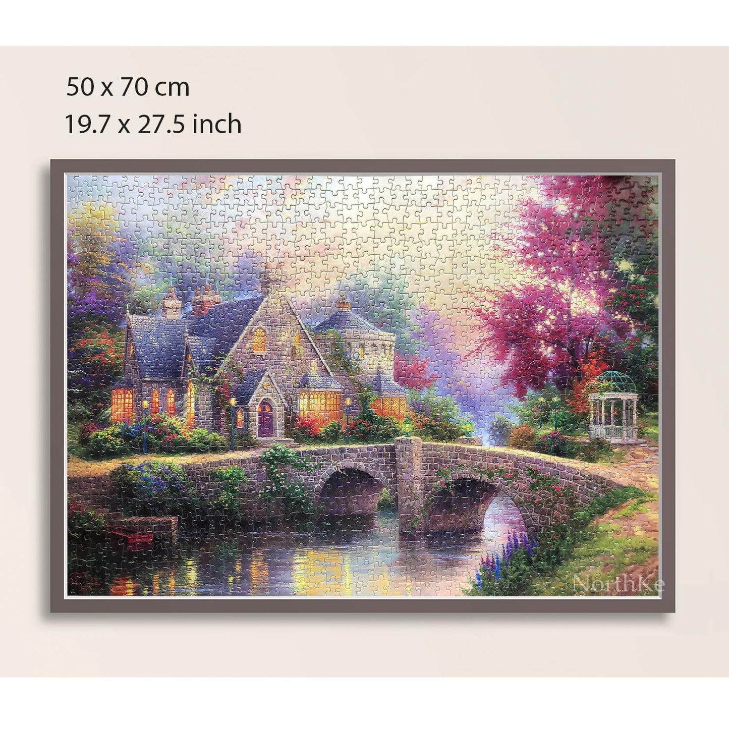 Northke 1000 Pieces Puzzle For Adults, Unique Shape Pieces Jigsaw Puzzles Letters On Back Difficult Challenging Brain Exercise F