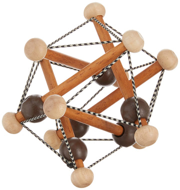 Manhattan Toy Artful Skwish Wooden Baby Rattle And Motor Skill Activity Toy For Infants And Toddlers