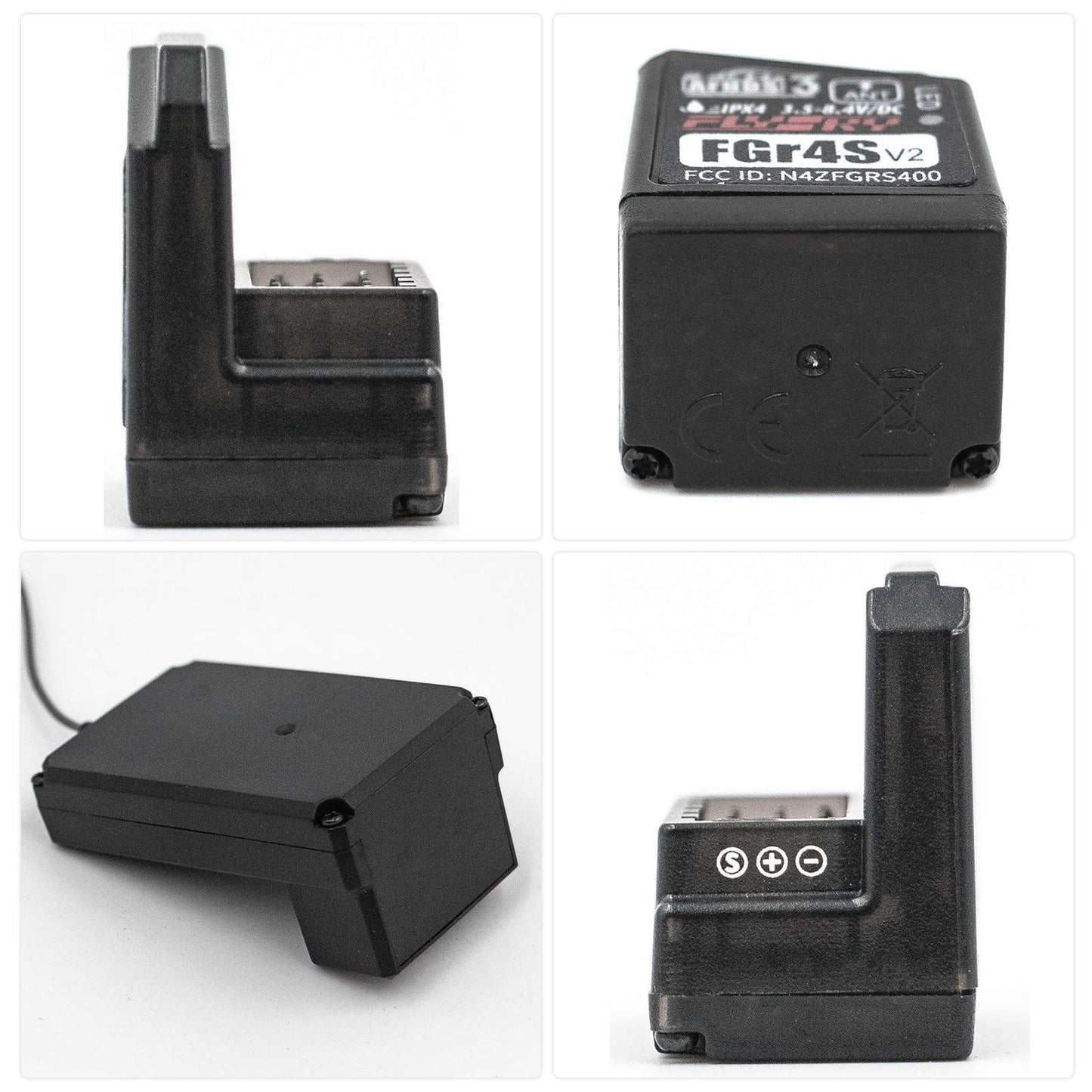 Sunydog FGR4S V2 Receiver AFHDS 3 Built-in Single-Antenna Bidirectional PWM/PPM/IBUS Output Receiver for NB4 PL18 RC Transmitter