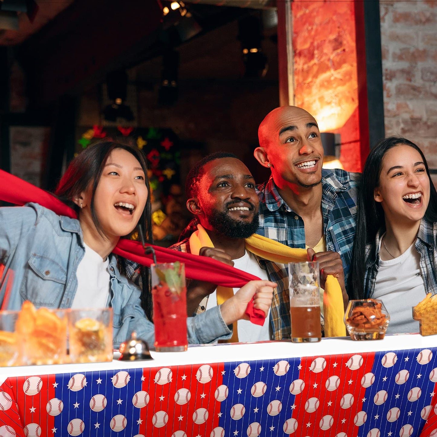 3 Pieces Baseball Tablecloth Baseball Party Decorations Disposable Baseball Table Covers Plastic Baseball Birthday Party Supplie