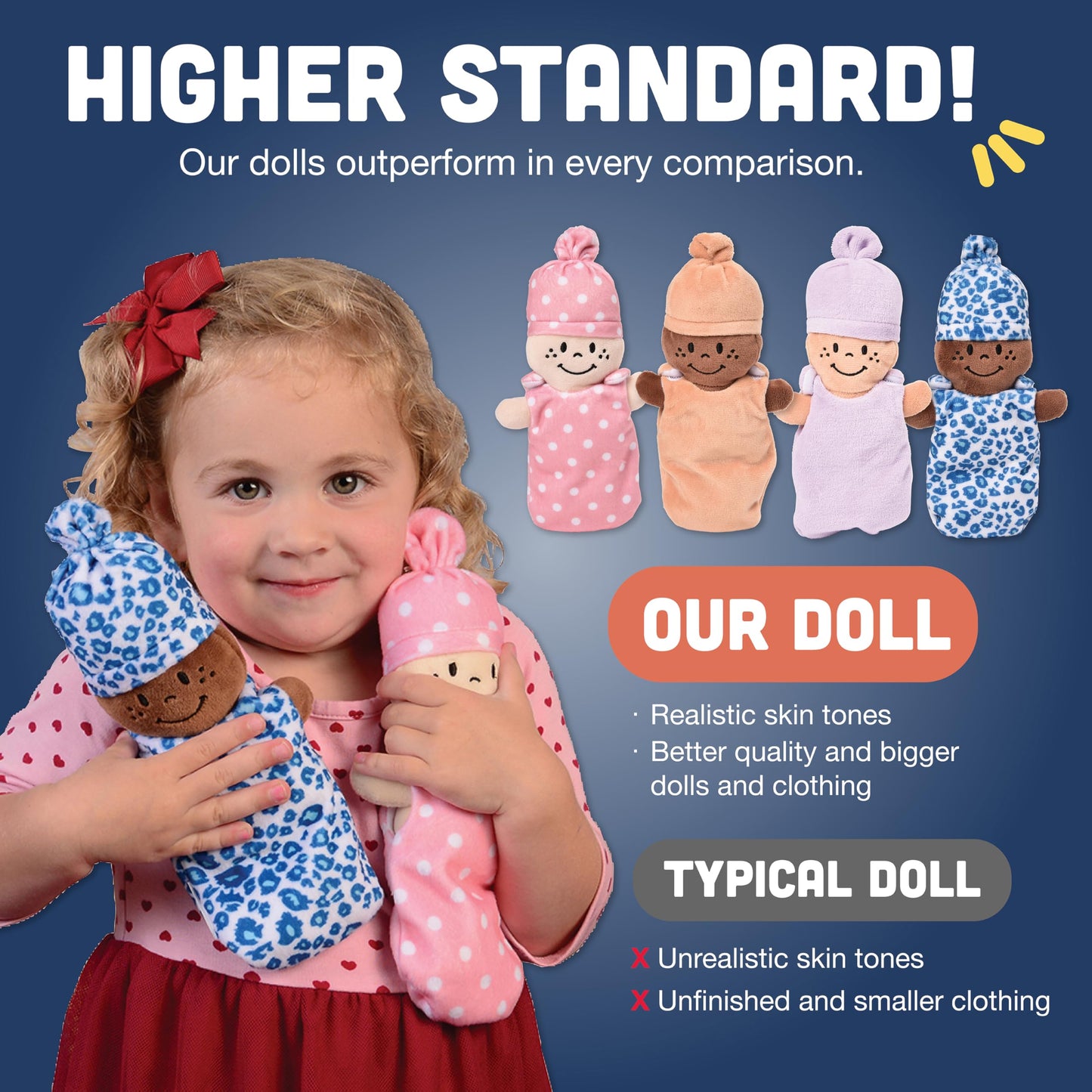 Creative Minds Basket of Babies Soft Baby Dolls, Sensory Toys, Multicultural, Diversity, Inclusion and Social Emotional Learning