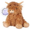 SuzziPals Heatable Highland Cow Plushie, Lavender Scented, Brown, Microwavable Heating Pad for Stress Relief and Relaxation