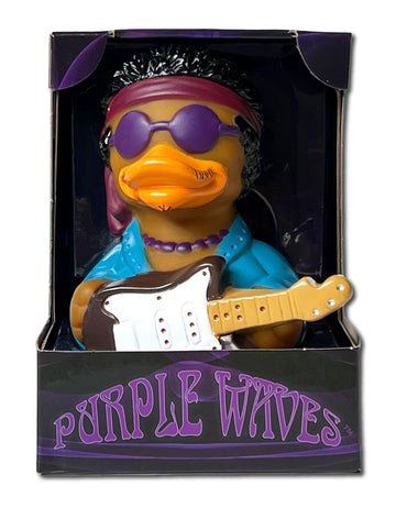 Celebriducks - Purple Waves - Floating Rubber Ducks - Collectible Bath Toy Gift For Kids & Adults Of All Ages