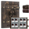 DDFE 4 Pocket Card Binder for 240 Cards enhanced Trading Card Binder Portable Card Collection Binder Collector Card Album Card Folder For MTG CG Sports Cards Game Cards(x3-Dragon Totem-Khaki)