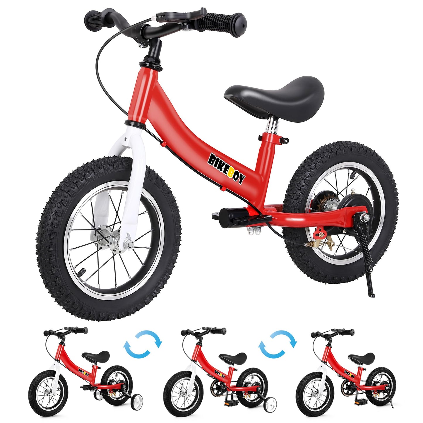 Balance Bike 2 In 1,The Dual Use Of A Kids Balance Bike And Toddler Bike, For 2 3 4 5 6 7 Years Old -12 14 16 Inches With Traini
