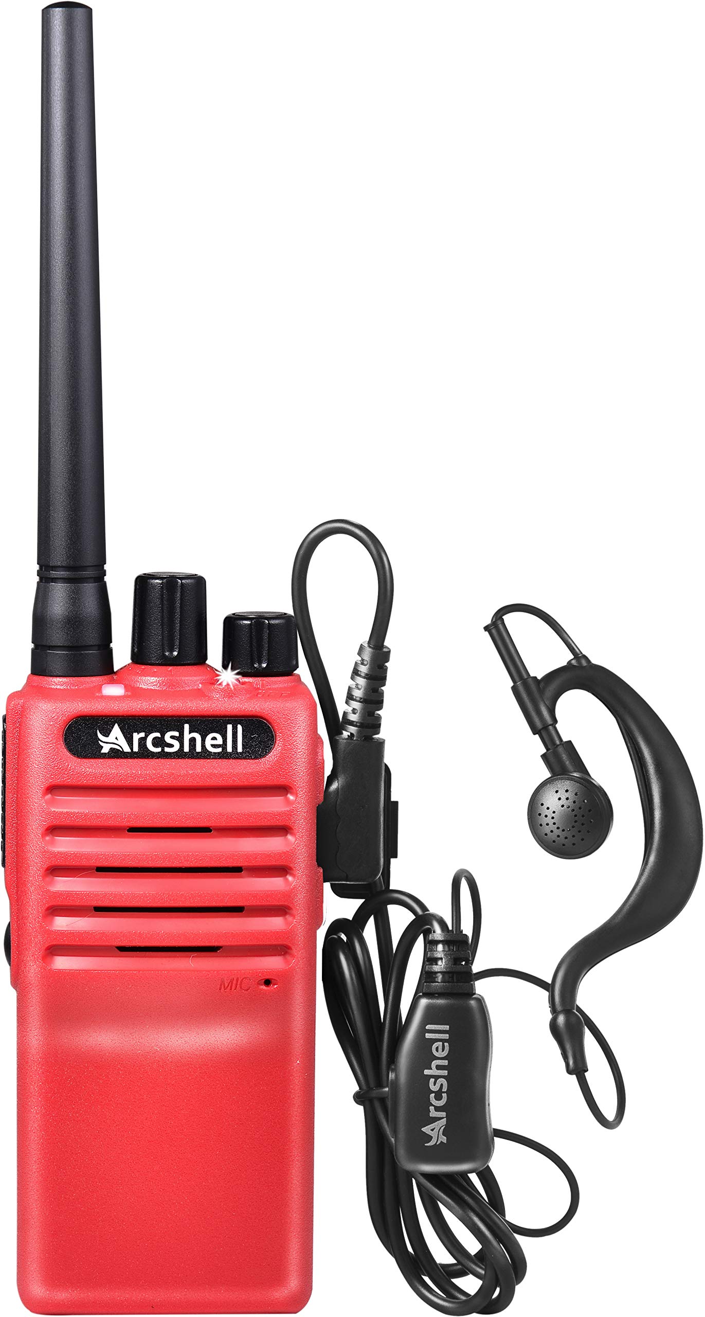 Arcshell Rechargeable Long Range Two-Way Radios With Earpiece 6 Pack Arcshell Ar-7 Walkie Talkies Li-Ion Battery And Charger Inc