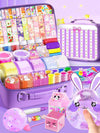 Jimcii Nano Tape Bubble Kit - Non-Toxic Squishy Maker for Kids, Purple, Model Ji-1, Includes Cute Bag