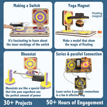 Butterfly Edufields 30In1 Stem Kits For Kids Age 8-10-12 | Stem Toys For Ages 8-13 | Electricity & Magnetism | Science Project Kit For Boys & Girls Aged 8-10-12-14 | Best Educational Birthday Gift