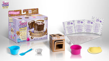 Goliath Tasty Tinies Bake Shop Chocolate Cake Mix Kit with Pink Pop Sprinkles & Chocolate Frosting Mix | Bake & Decorate 2 Real