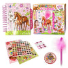 Horse Scrapbook Kit for Girls | Equestrian DIY Scrapbooking Kit for Little Girl and Tween Gifts | 114 Piece Scrapbook and Statio