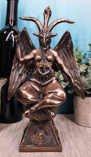 Ebros Gift Baphomet Figurine The Sabbatic Goat Satanic Church Decorative 9.5' H Statue