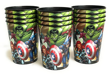 Marvel Avengers Superhero Birthday Party Supplies Set of 12 16oz Plastic Reusable Favor Cups