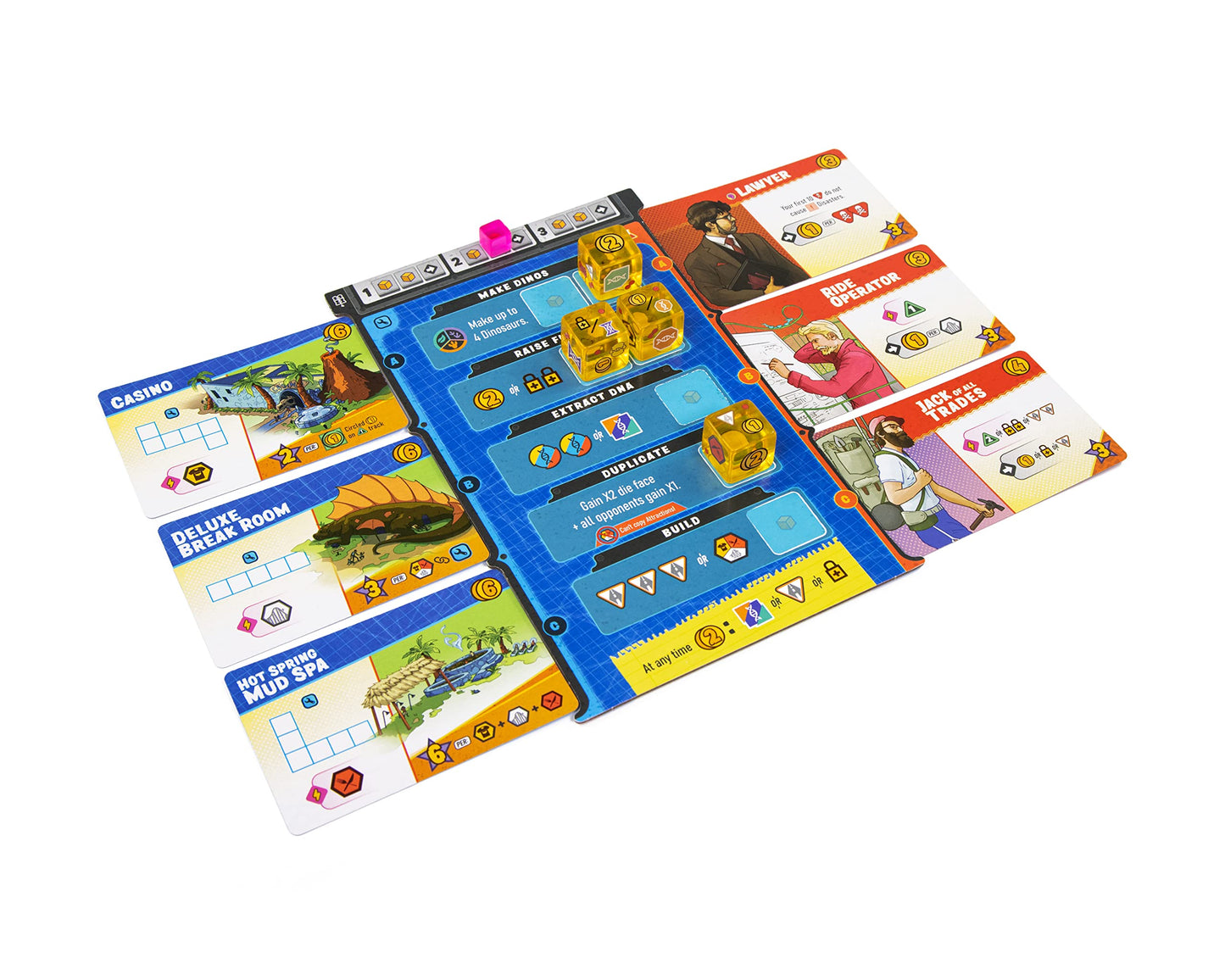 Pandasaurus Games Dinosaur Island Rawr and Write Board Game, Strategy Game for 1-4 Players, Ages 10+, Multicolor, Model PAN202107