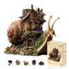 Jigfoxy Wooden Puzzles for mature-themeds The Snail's House Wood Puzzles mature-themed Unique Animal Shape Wooden Jigsaw Puzzles for mature-themeds Birthday Gifts for Puzzle Lovers Family Friend (M-11.3 * 10.5in-168pcs)