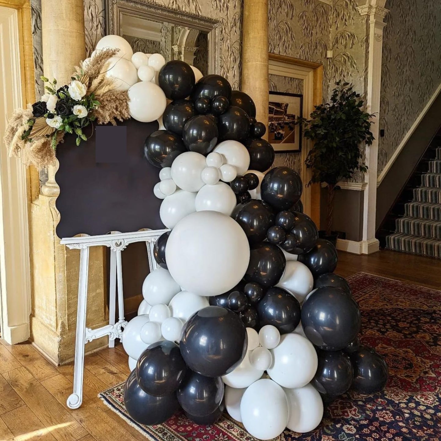 YMSZ Black and White Balloons, 67pcs 12" Thickened Latex for Birthday, Wedding, Graduation Party Decoration