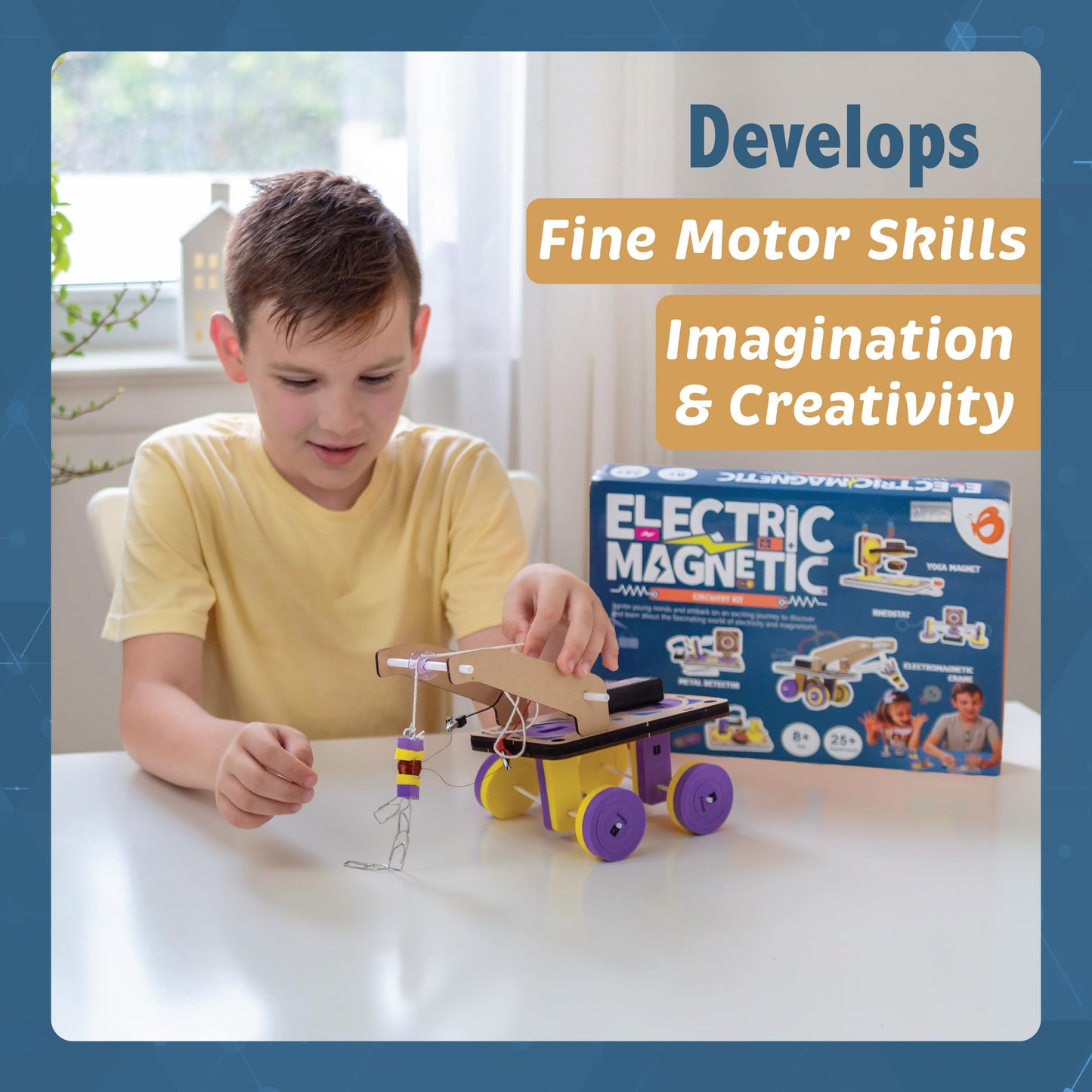 Butterfly Edufields 30In1 Stem Kits For Kids Age 8-10-12 | Stem Toys For Ages 8-13 | Electricity & Magnetism | Science Project Kit For Boys & Girls Aged 8-10-12-14 | Best Educational Birthday Gift