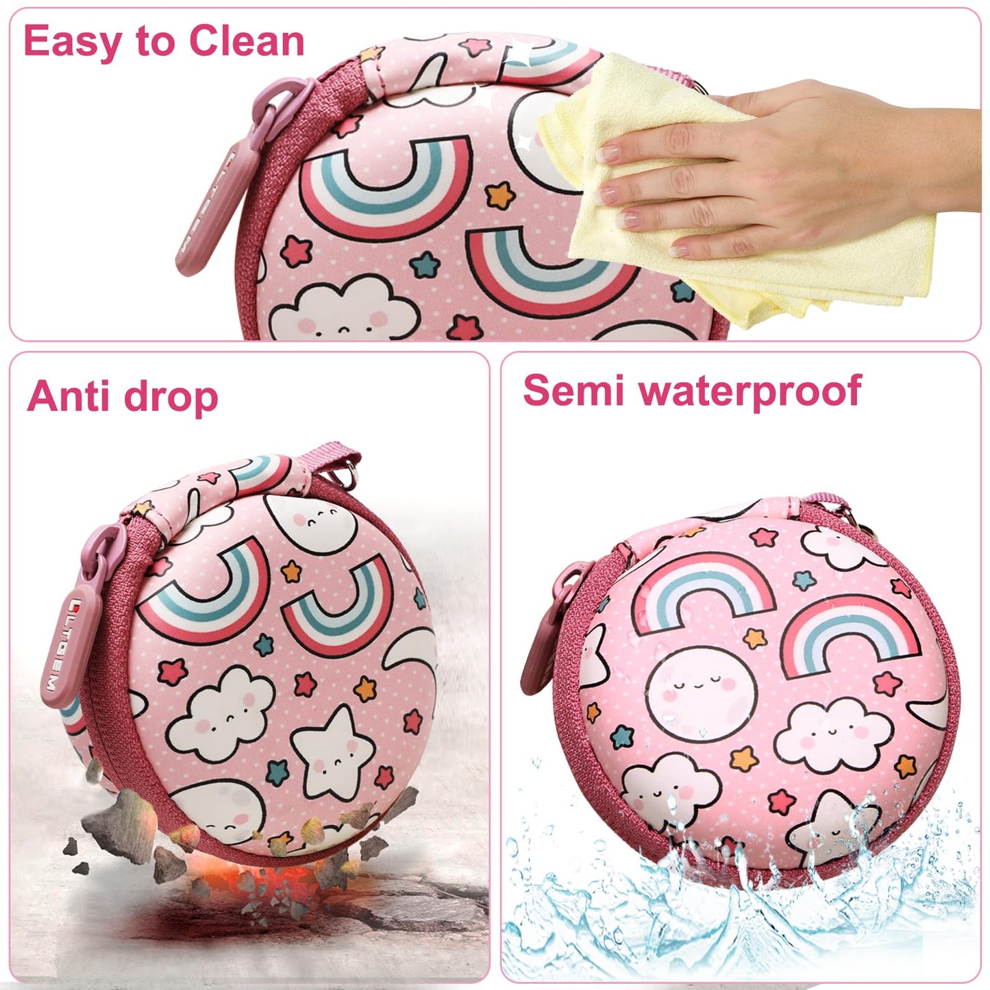 Ltgem Case Compatible With Tamagotchi Pix/Tamagotchi Original/Tamagotchi Nano X/Tamagotchi Hello Kitty/Tamagotchi Uni, Protective Carrying Electronic Pets Case With Lanyard Neck Strap (Multicolored)