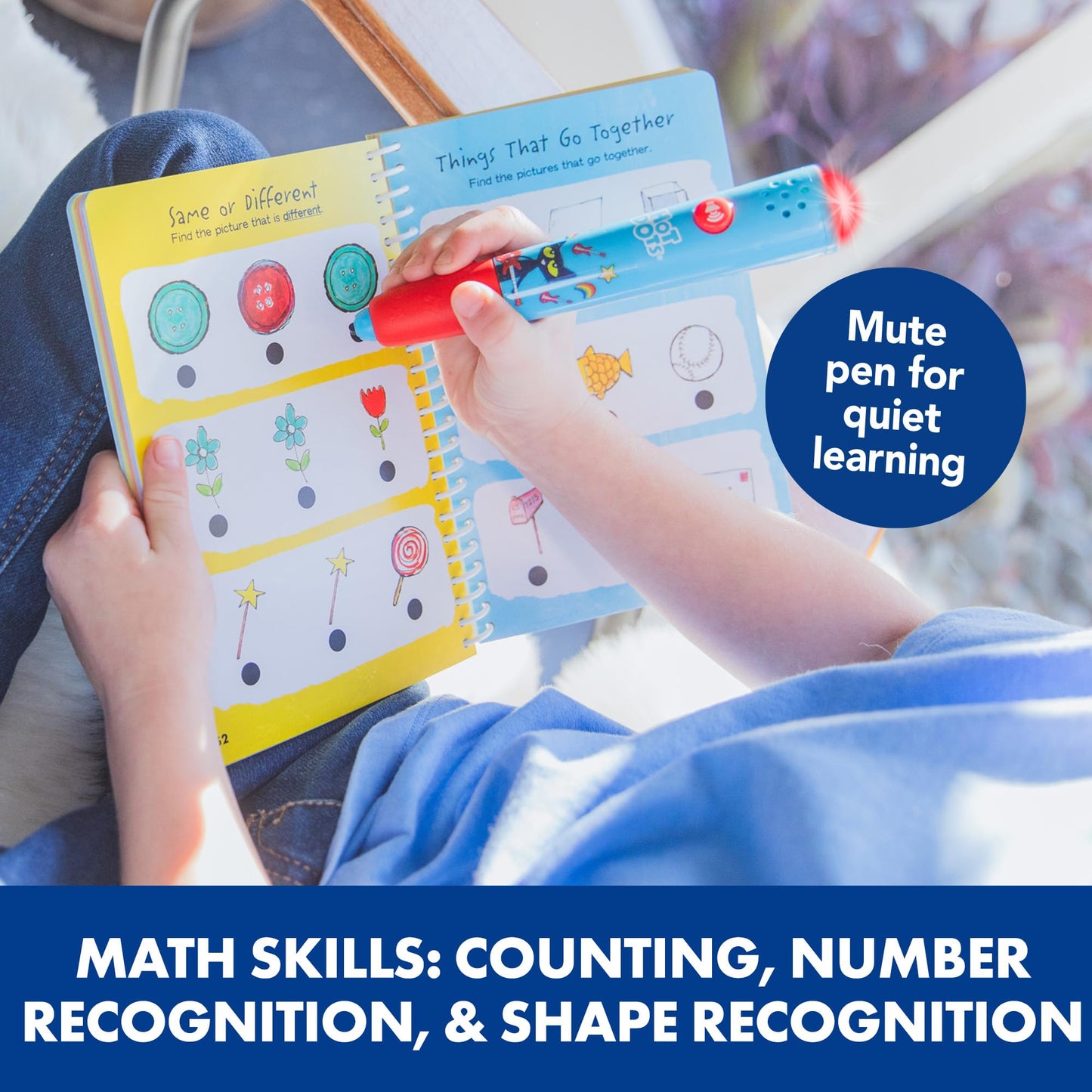 Educational Insights Hot Dots Pete The Cat - Preschool Reading & Math, Medium, Multi, Model 2455, Plastic