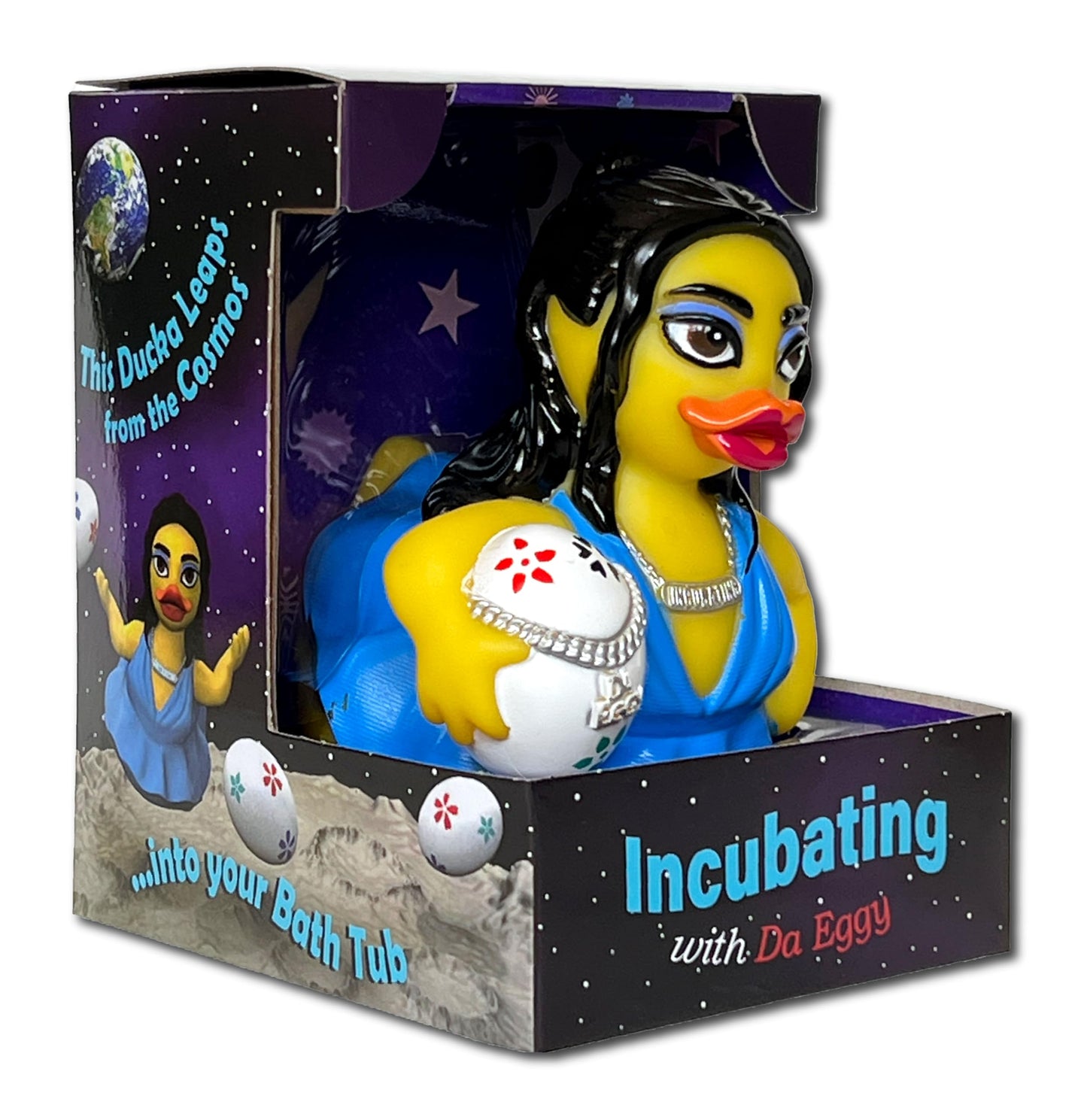 Celebriducks - Ducka Leapa - Incubating With Da Eggy - Floating Rubber Ducks - Collectible Bath Toy Gift For Kids & Adults Of Al