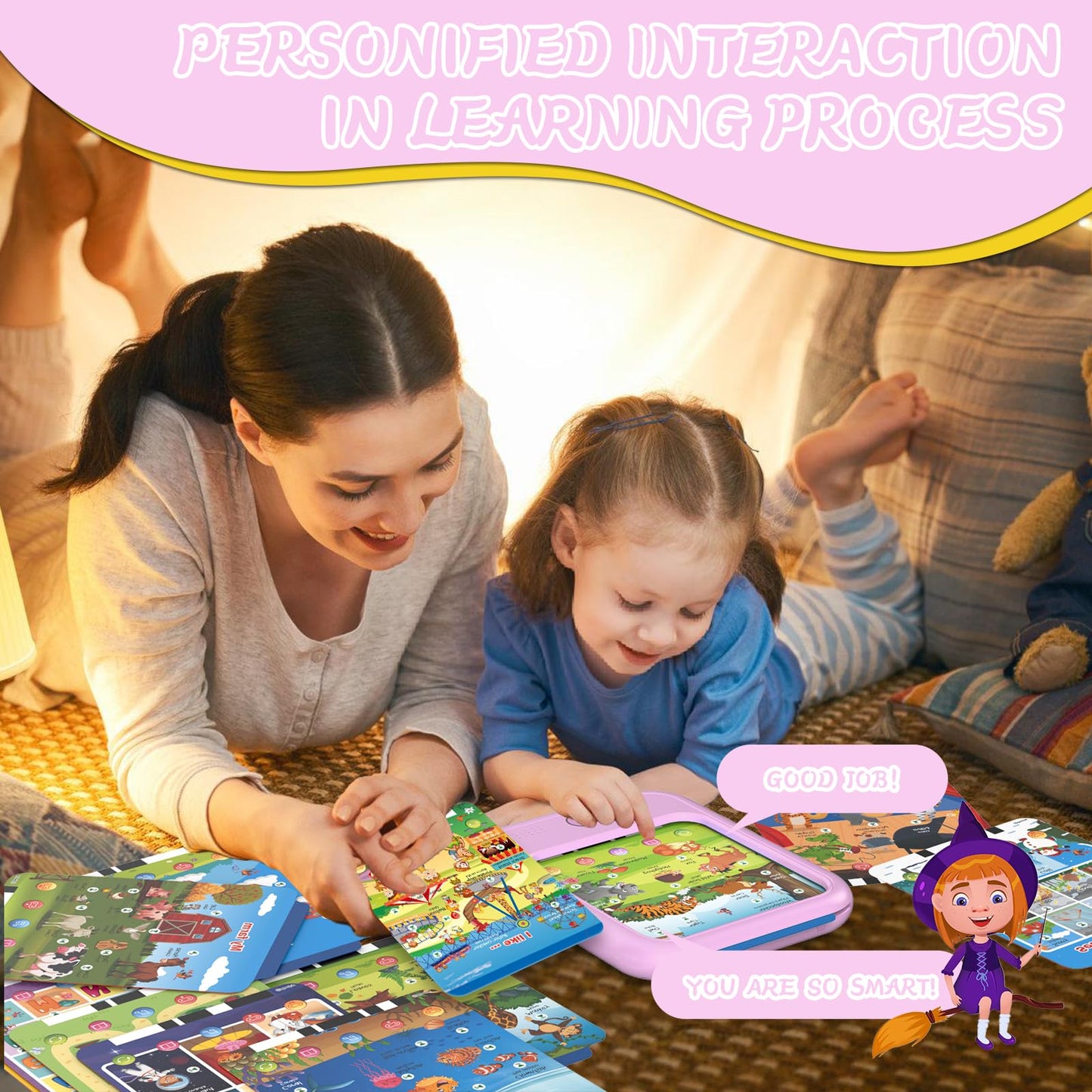 Kids Educational Learning Tablet Toy-Educational Tablet Toy To Interactive Learn Alphabets,Colors,Number,Foods,Jurassic Park,Ani