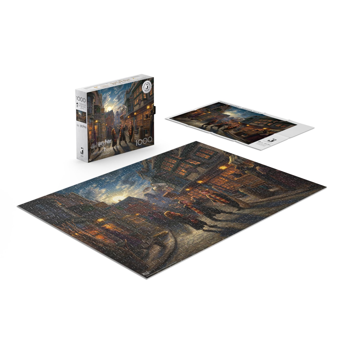 Ceaco - Silver Select - Thomas Kinkade - Harry Potter Diagon Alley - 1000 Piece Jigsaw Puzzle For Adults -Challenging Puzzle Perfect For Game Nights - Size Is 26.75 X 19.75