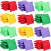 48 Packs Mini Colorful Cornhole Bean Bags Polyester Small Bean Bag Toy Set Sack Tossing Beanbag for Hand Toss Game Family Fun Outdoor Sports Supply for Kids Boys Girls 2.4 x 2.4 Inch (Solid Style)