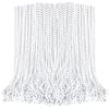 EOBOH Beaded Necklace, 100PCS White Mardi Gras Beads Stuff Party Favors, 33'' Holiday Toy Costume Bulk, Festival Parade Throw Ac