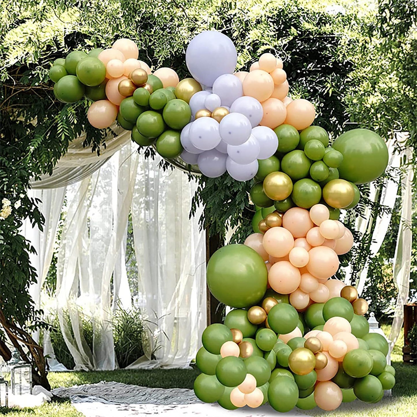 Kalor Retro Sage Green Balloons,100 Pcs 5 Inch Mini Matte Latex Balloons For Balloon Garland Arch, Birthday Decoration, Wedding Party, Baby Shower Decorations