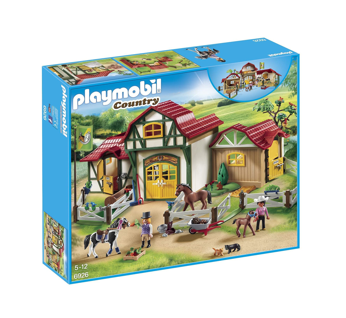 Playmobil Horse Farm Building Set - Standard Size - Multi-color Plastic - Model 6926