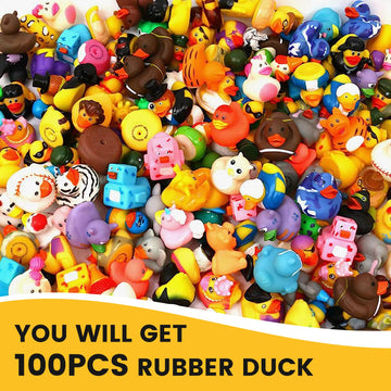 100 Pack Rubber Ducks In Bulk,Bozily Rubber Ducks Jeep Ducking Jeep Ducks For Ducking Assorted Rubber Ducks Bulk Shower Swimming