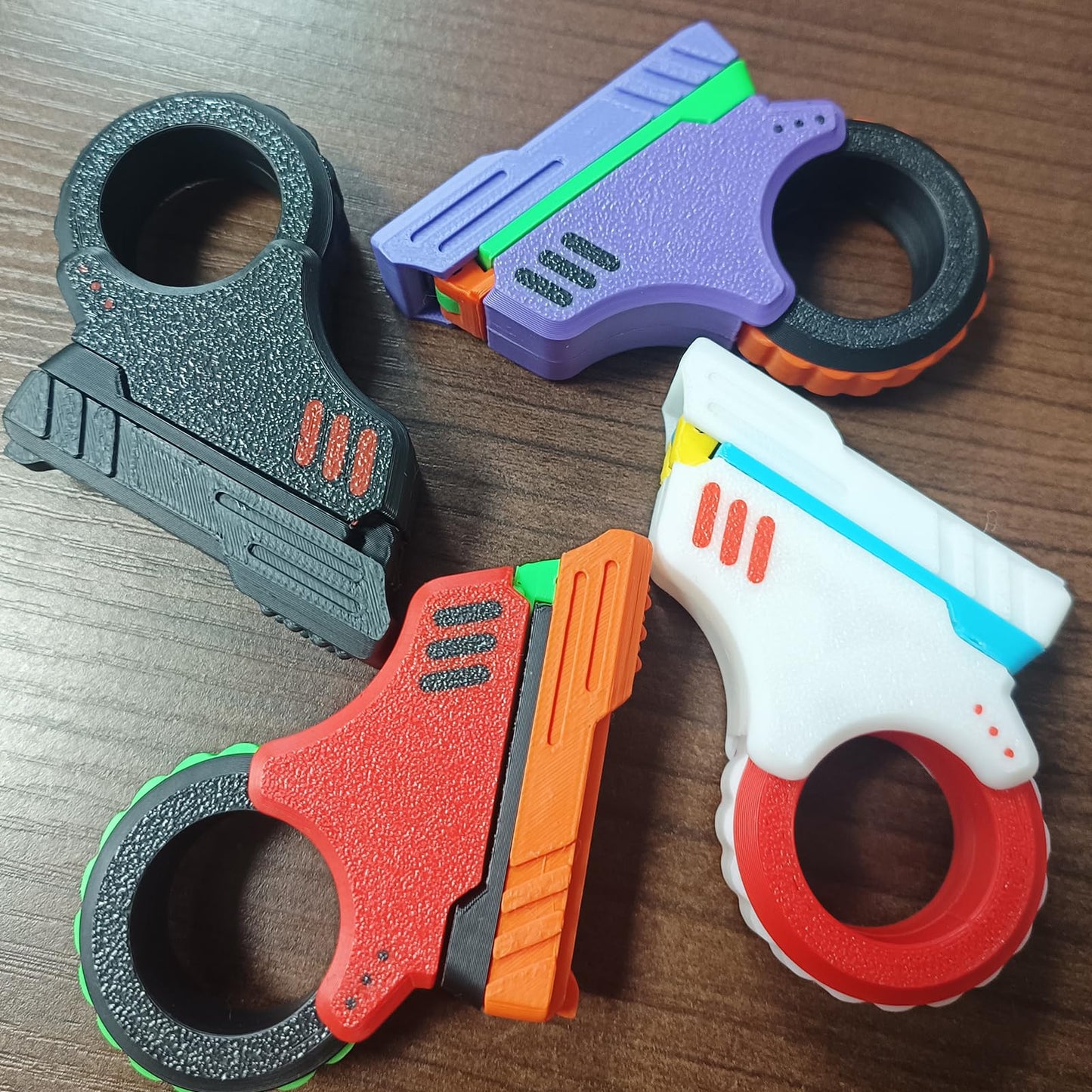 Ography Fidget Slider 3D Printed Fidget Toy Gadget Novelty Toy Toys Stress Relief Relax EDC Gyro Finger Toy Ring Fingertip Textu