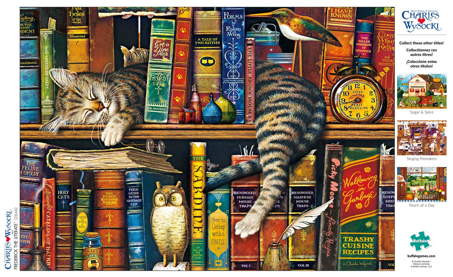 Buffalo Games Frederick the Literate 300 Large Piece Jigsaw Puzzle - Multicolor Paper Puzzle, Model 2646