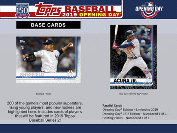 Topps Opening Day Baseball Retail Value Box - Cardstock, 3.5"x5"x2.75"