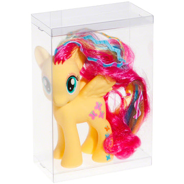 Dollsafe Clear Folding Display Box For Large 5-6 Inch Dolls And Action Figures, 5'' W X 2.5'' D X 6.5'' H, Pack Of 2