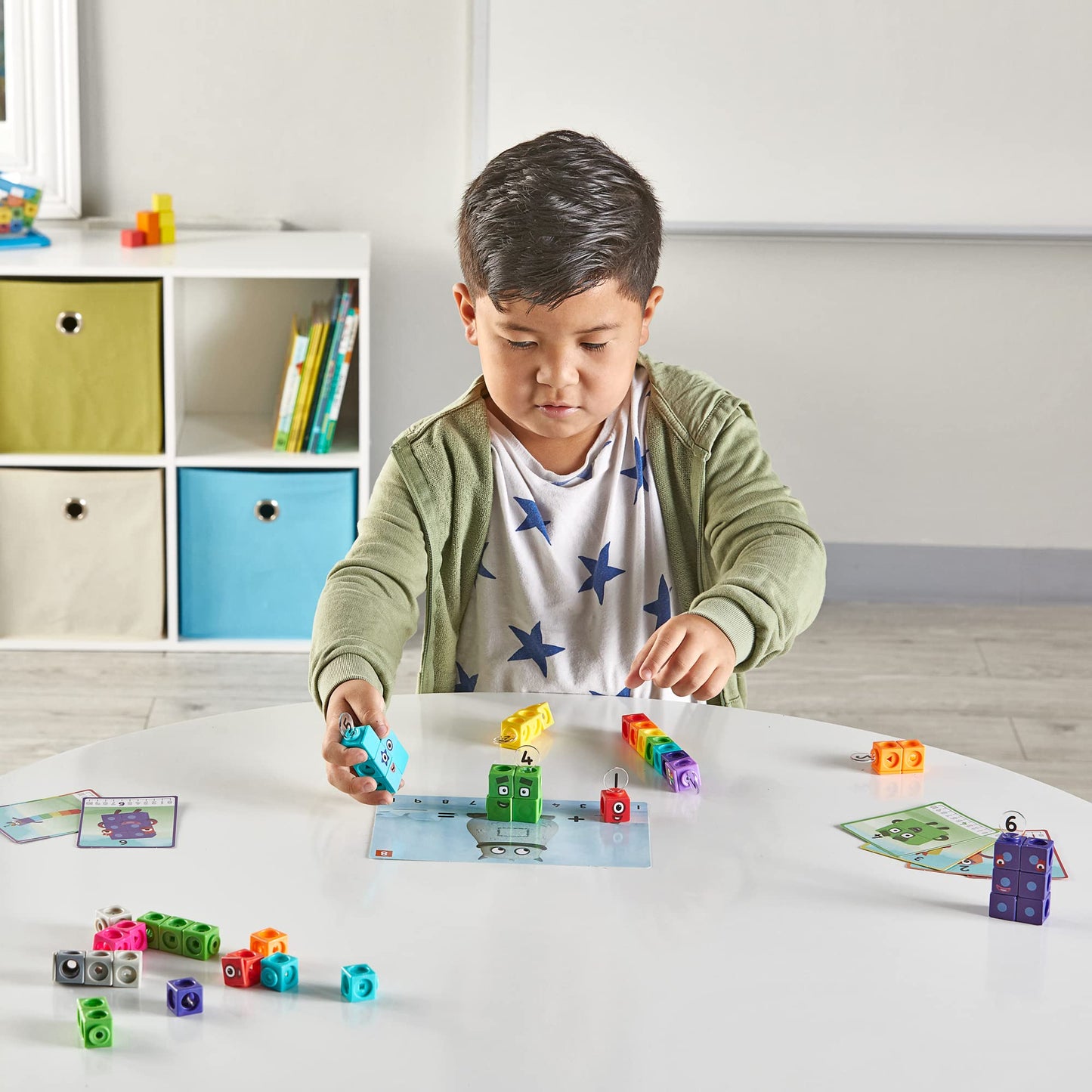 hand2mind MathLink Cubes Numberblocks 1-10 Set - 30 Preschool Learning Activities, Counting Blocks, Educational Toys for Kids