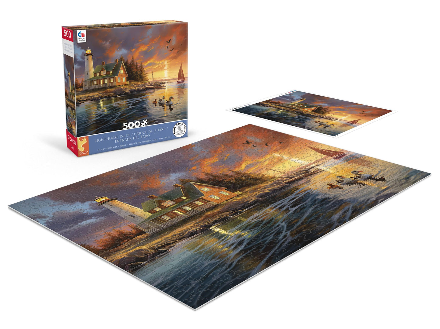 Ceaco - Chris Bigelow - Harmony - Lighthouse Inlet - 500 Piece Jigsaw Puzzle
