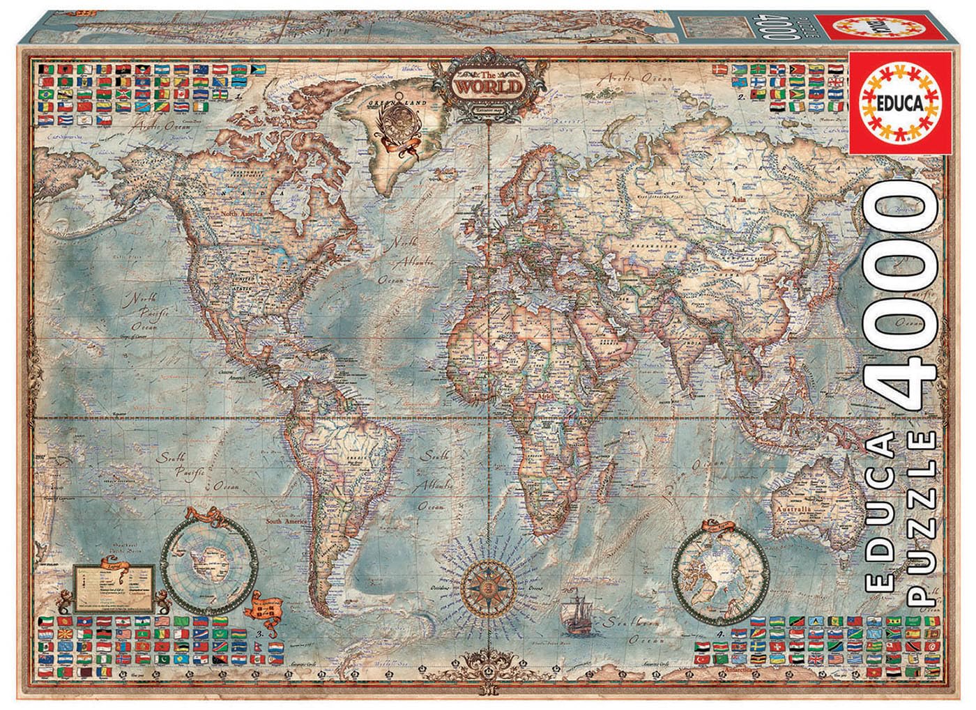 4,000 Piece Puzzle - The World Map