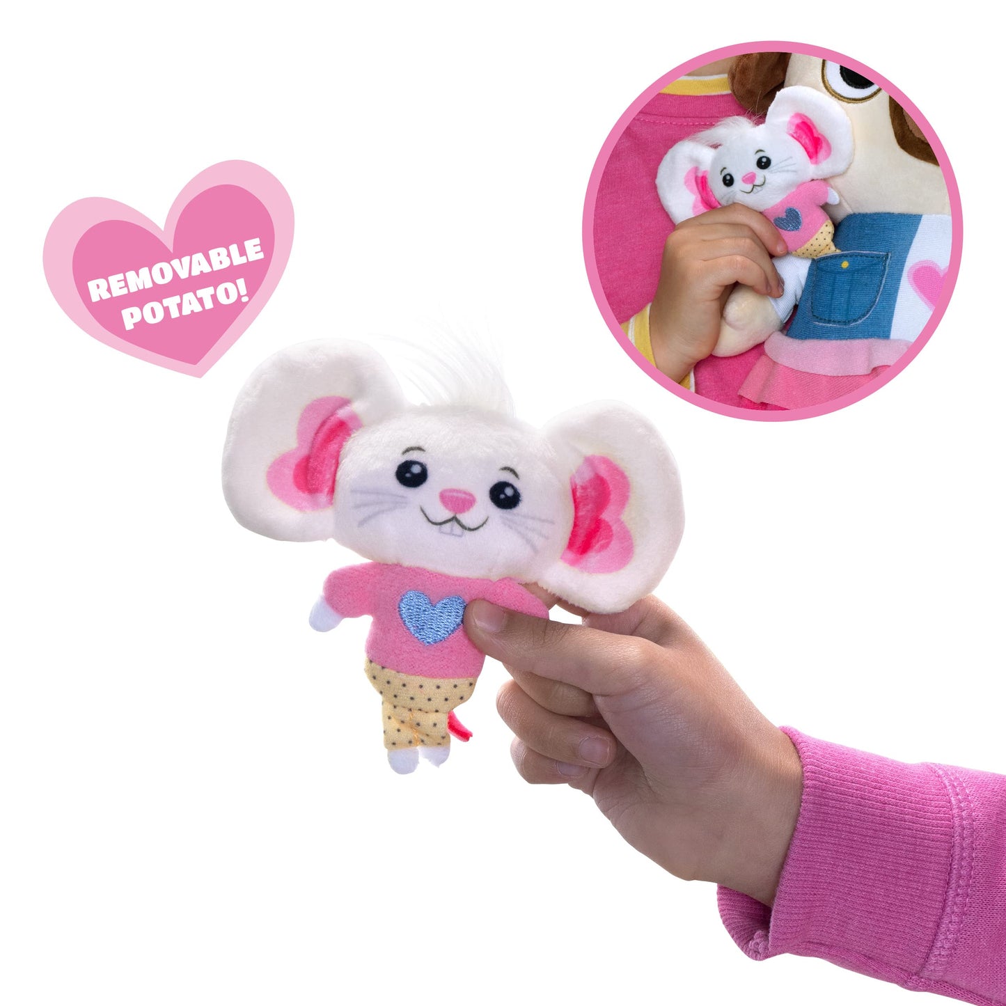 Wuiil Chip and Potato ZERONIC Jumbo Plush Toy - 12 Chip with 4 Removable Potato Pal - Official Licensed Stuffed Animal