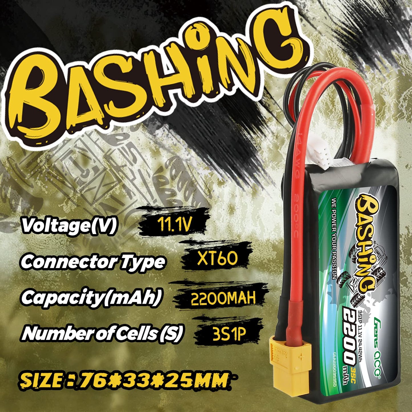 Gens Ace 3S Lipo Battery 11.1V 2200Mah 35C Soft Case Pack With Xt60 Plug For Dji Phantom Fc40 Spare Walkera E22 Rc Quadcopter Dr